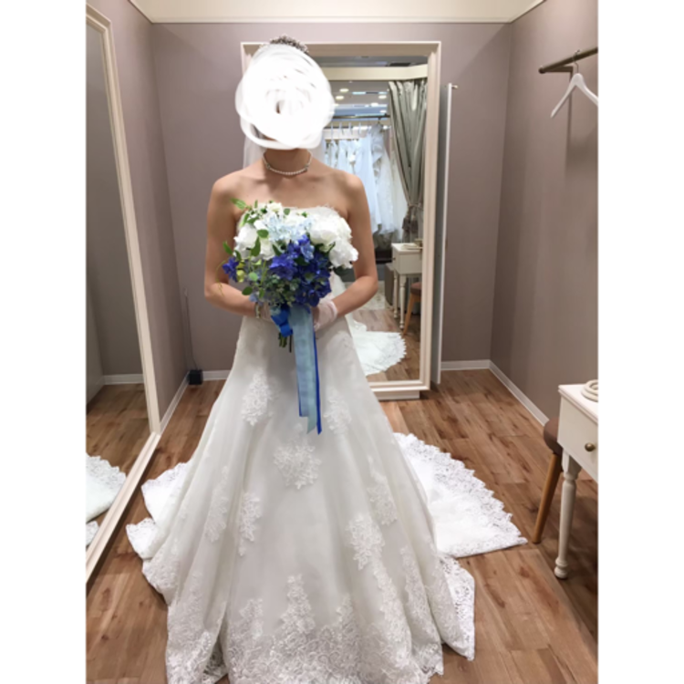オフホワイトサイズELLE MARIAGE 「FLEUR」ドレス　専用パニエ付