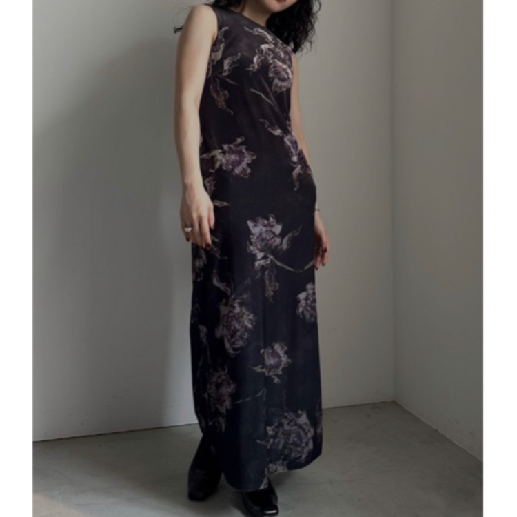 Ameri VINTAGE ドレス DRY FLOWER VELOUR DRESS | クオッタで格安レンタル